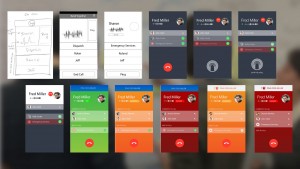 Iterations of the app design